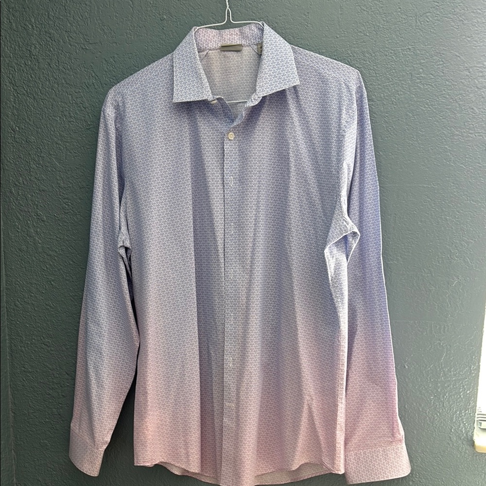 Kenneth Cole Purple and Pink Dress Shirts with Ombré Effect Large